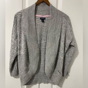 US POLO ASSIN-grey knit cardigan